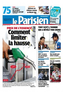 Le Parisien + Cahier de Paris du 21 Août 2012